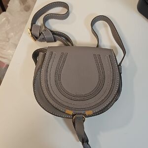 Chloe Small Gray Marcie Saddle Bag